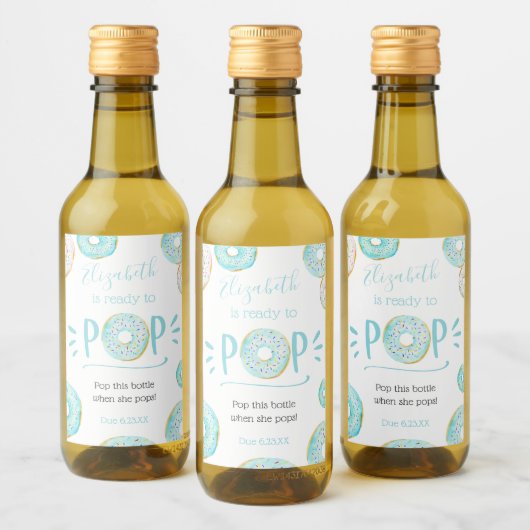 Blue Donut Baby Pop es, wenn sie Pop Weinetikett (Flaschen)