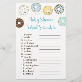 Blue Donut Baby Showroom Word Scramble Game