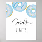 Blue Donut Baby Sprinkkarten und Geschenke Poster (Vorne)