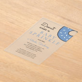 Blue Donut Baby Sprinkle Boy Baby Dusche Acryleinladungen (Ablage )