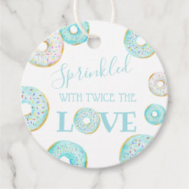 Blue Donut Baby Sprinkle Classic Round Sticker Geschenkanhänger