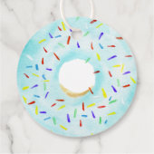 Blue Donut Baby Sprinkle Classic Round Sticker Geschenkanhänger (Rückseite)