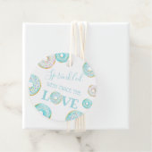 Blue Donut Baby Sprinkle Classic Round Sticker Geschenkanhänger (Beispiel)