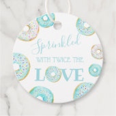Blue Donut Baby Sprinkle Classic Round Sticker Geschenkanhänger (Vorderseite)
