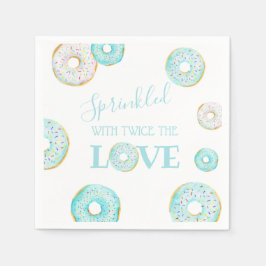 Blue Donut Baby Sprinkle Papierplatte Serviette