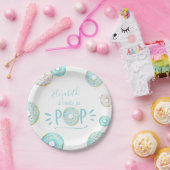Blue Donut Baby Sprinkle Pappteller (Party)