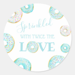 Blue Donut Baby Sprinkle Runder Aufkleber