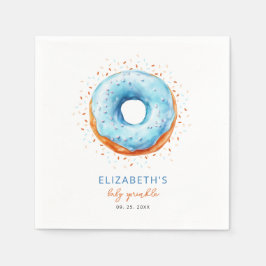 Blue Donut Baby Sprinkle Serviette