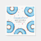Blue Donut Baby Sprinkle Serviette (Vorderseite)