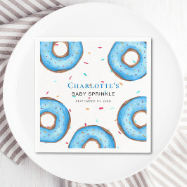 Blue Donut Baby Sprinkle Serviette
