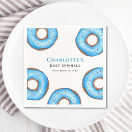 Blue Donut Baby Sprinkle Serviette