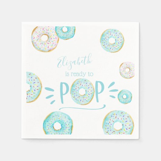 Blue Donut Baby Sprinkle Serviette (Vorderseite)