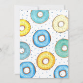 Blue Donut Boys erste Geburtstagsparty Einladung (Rückseite)