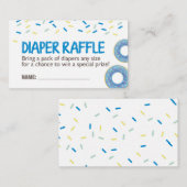 Blue Donut Diaper Raffel Ticket Begleitkarte (Vorne/Hinten)
