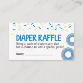 Blue Donut Diaper Raffel Ticket Begleitkarte (Vorderseite)