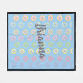 Blue Donut Individuelle Name Medium Fleece Blanket (Vorderseite (Horizontal))