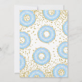 Blue Donut Oh Babies Twin Boys Baby Dusche Einladung (Rückseite)
