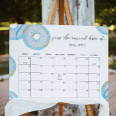 Blue Donut Sprinkle Ratet den Fälligkeitskalender Poster
