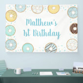 Blue Donut Sprinkles Birthday Banner (Messe)