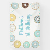Blue Donut Sprinkles Birthday Banner (Vertikal)