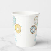 Blue Donut Sprinkles Geburtstag Pappbecher (Rechts)