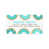 Blue Donuts Adressaufkleber (Vorne)