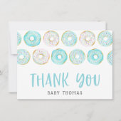 Blue Donuts Baby Dusche Danke (Vorderseite)