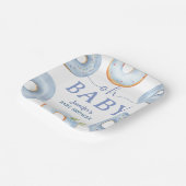 Blue Donuts Baby Shower Brunch Pappteller (Gewinkelt)