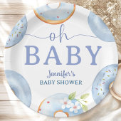 Blue Donuts Baby Shower Brunch  Pappteller