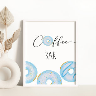 Blue Donuts Baby Sprinkball Coffee Bar Poster