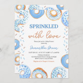 Blue Donuts Baby Sprinkle Baby Dusche Einladung (Vorne/Hinten)