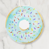 Blue Donuts Baby Sprinkle Classic Round Sticker Geschenkanhänger (Rückseite)