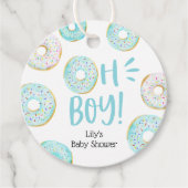Blue Donuts Baby Sprinkle Classic Round Sticker Geschenkanhänger (Vorderseite)