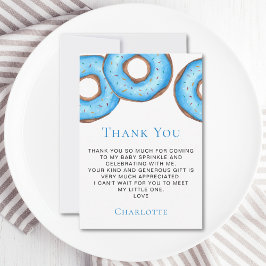 Blue Donuts Baby Sprinkle Dankeskarte