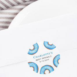 Blue Donuts Baby Sprinkle Runder Aufkleber