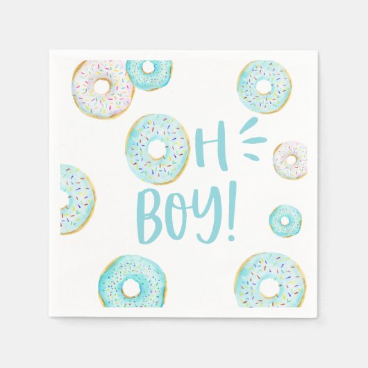Blue Donuts Baby Sprinkle Serviette (Vorderseite)