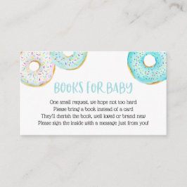Blue Donuts Bücher für die Baby-Beipackkarte Begleitkarte