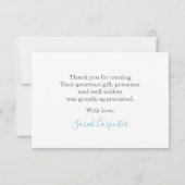 Blue Donuts danke Mitteilungskarte (Rückseite)