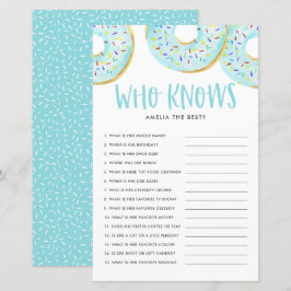 Blue Donuts, die Mama Best Baby Shower Game kennen
