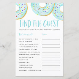 Blue Donuts Finden Sie das Baby Shower Game
