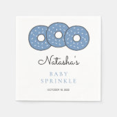 Blue Donuts Illustration Kinderdusche Sprinkle Serviette (Vorderseite)