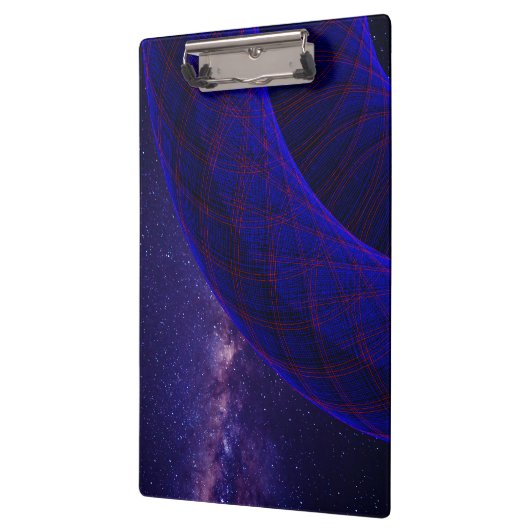 Blue Donuts In Outer Space Geometric Clipboard Klemmbrett (Links)