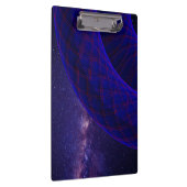 Blue Donuts In Outer Space Geometric Clipboard Klemmbrett (Rechts)
