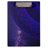 Blue Donuts In Outer Space Geometric Clipboard Klemmbrett (Vorderseite)