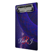 Blue Donuts In Outer Space Mini Clipboard Klemmbrett (Gewinkelt2)