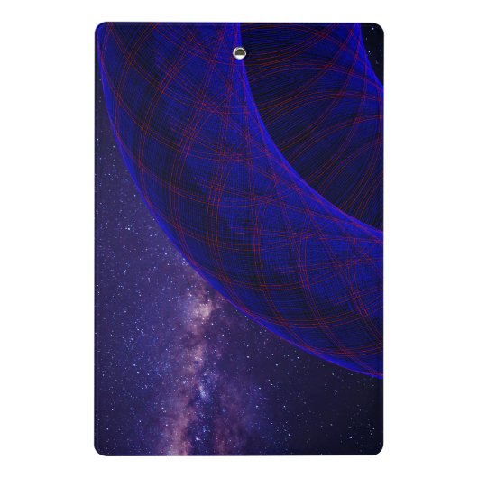 Blue Donuts In Outer Space Mini Clipboard Klemmbrett (Rückseite)