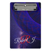 Blue Donuts In Outer Space Mini Clipboard Mini Klemmbrett (Vorderseite)