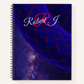 Blue Donuts In Outer Space Spiral Notebook Notizblock (Vorderseite)