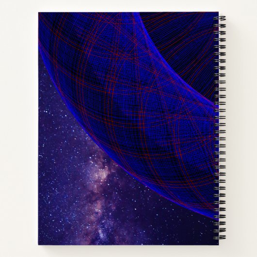Blue Donuts In Outer Space Spiral Notebook Notizblock (Rückseite)