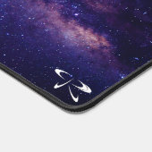 Blue Donuts in Space Geometric Mouse Pad Mat Schreibtischunterlage (Ecke)